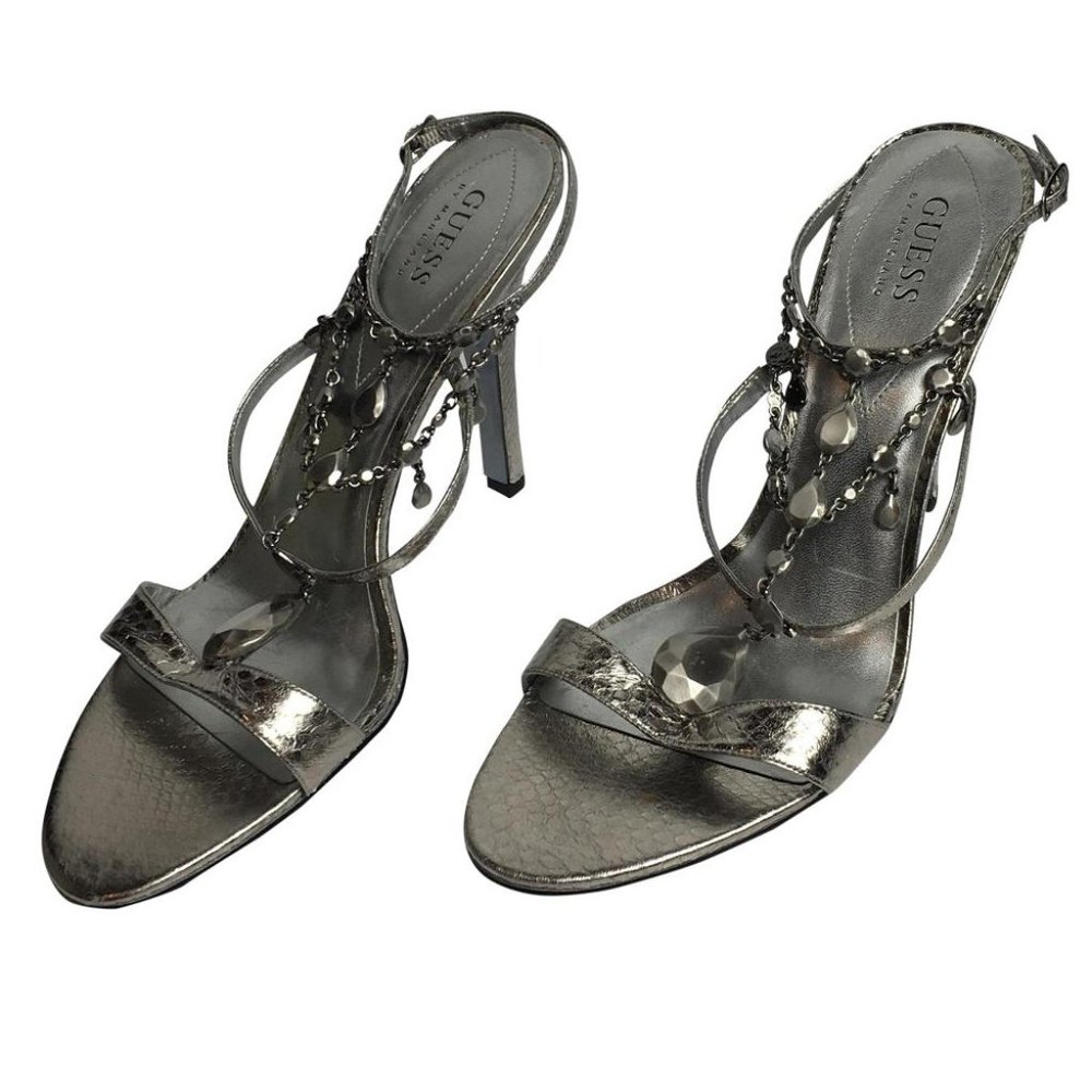 Guess By Marciano Pewter Snake Vienna Formal Shoes